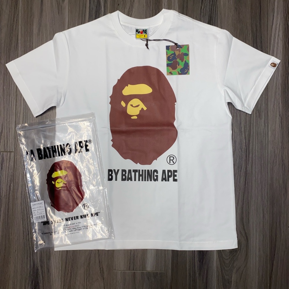 Bape White T-Shirt - Ready To Ship (Size M) - Brand New